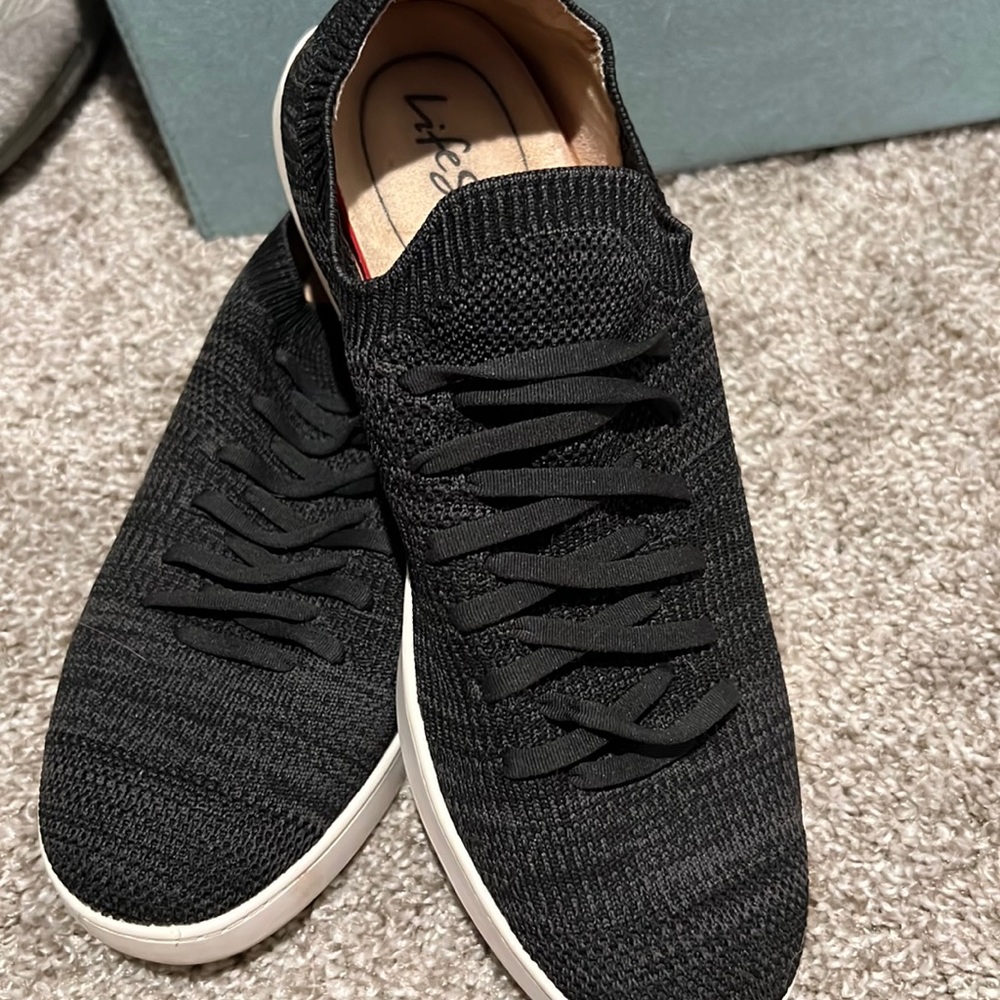 dark grey sneakers!
